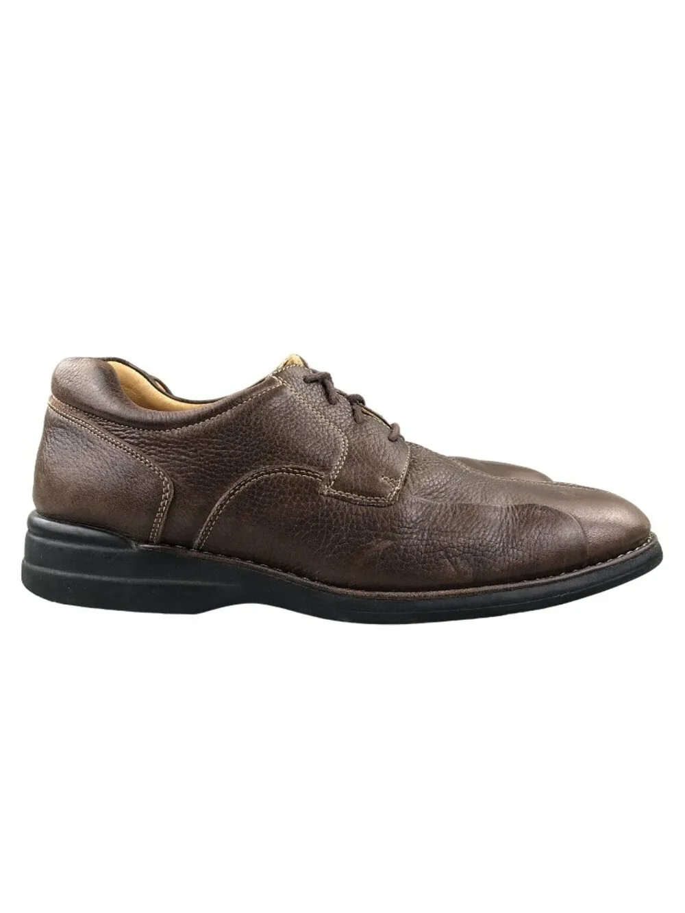 Johnston & Murphy Men's 9.5M Shuler Bicycle Brown Leather Oxford Shoes BRAZIL